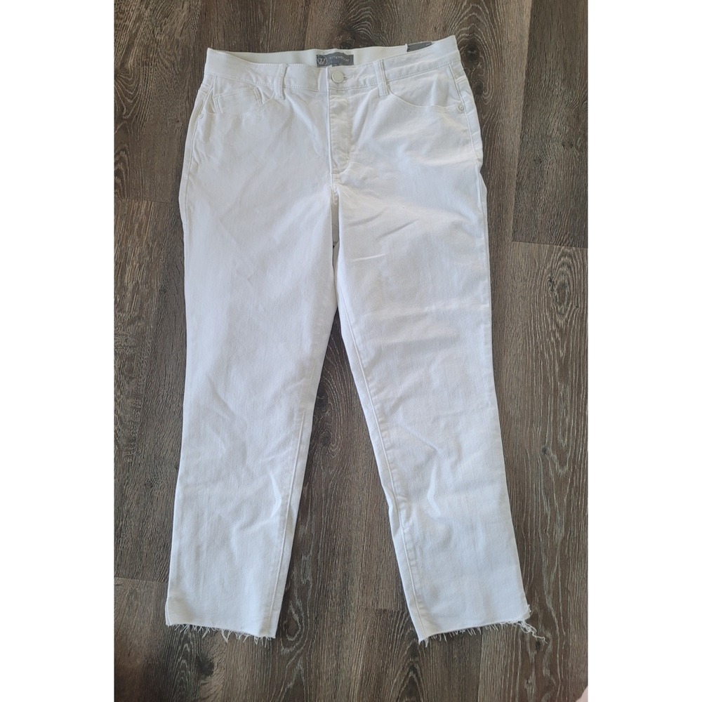 Wit & Wisdom White Denim Raw Hem Women's Jeans Size 12 #P3